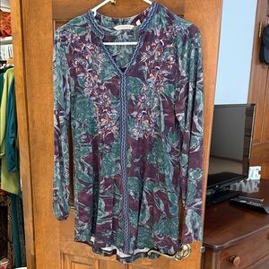 Soft Surroundings Multicolor Floral Blouse